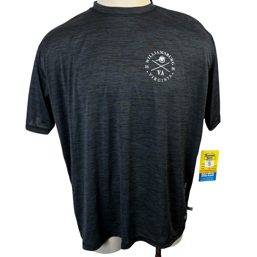 Men's Performance Banana Boat UPF‎ 50+ Williamsburg, Va Short Sleeve Tee 2X - Picture 2 of 12